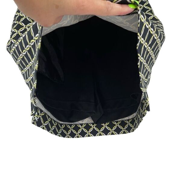 EP Pro Golf Performance Skort Built In Shorts Pockets Women 4 Black Yellow White - Picture 3 of 8